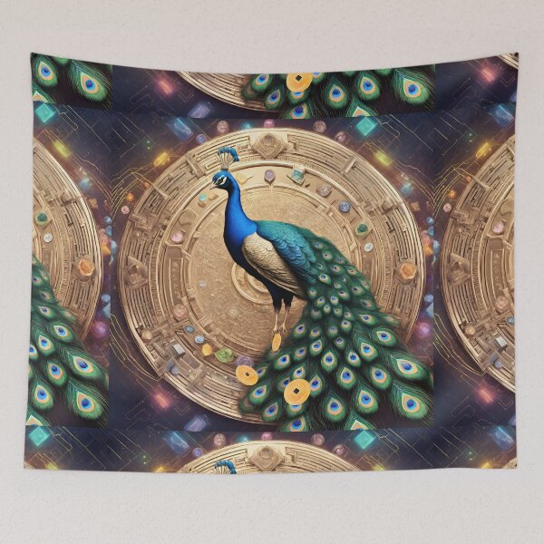 Item preview, Beautiful Blue Peacock and gold  designed and sold by Sugar Wisdom .