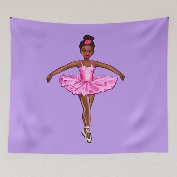 Item preview, Melanin Ballerina Afro Queen | Beautiful Black Dancer in Pink Tutu | Natural Hair Love designed and sold by Artonmytee.