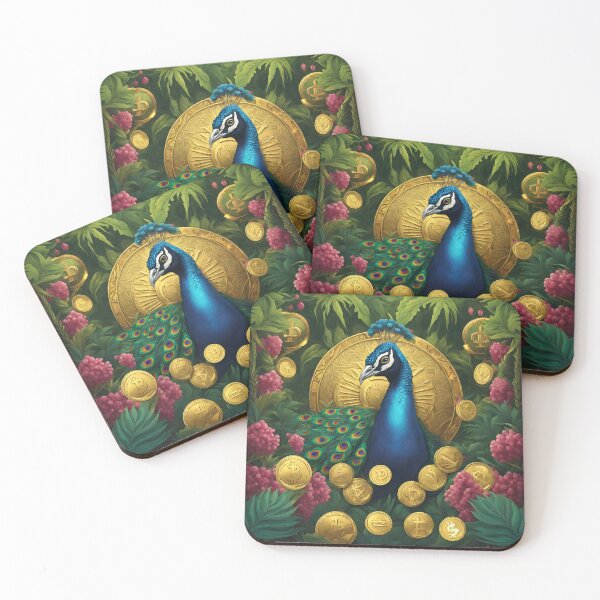 Item preview, Beautiful Blue Peacock and gold  designed and sold by Sugar Wisdom .