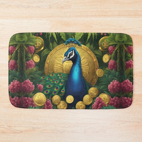 Item preview, Beautiful Blue Peacock and gold  designed and sold by Sugar Wisdom .