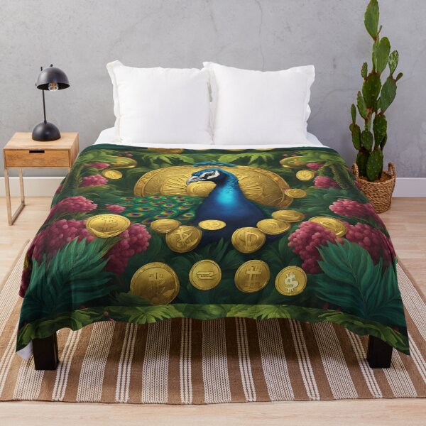 Item preview, Beautiful Blue Peacock and gold  designed and sold by Sugar Wisdom .