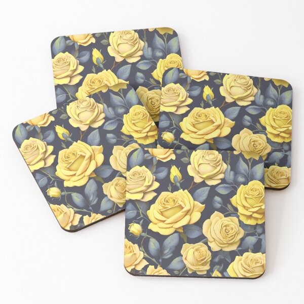Item preview, Yellow roses on a dark background  designed and sold by Flowersonstuff.