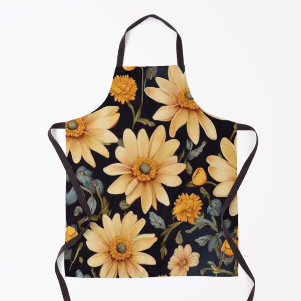 Item preview, Golden daisies on a black background  designed and sold by Flowersonstuff.