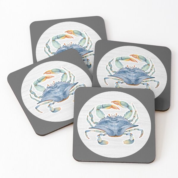 Item preview, Blue Crab Watercolor Drawing designed and sold by LivingColorful.
