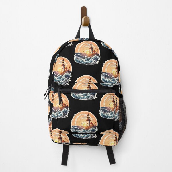 Item preview, Pirate Style Lighthouse at Sunset and Ocean Tranquility designed and sold by NautiChic.
