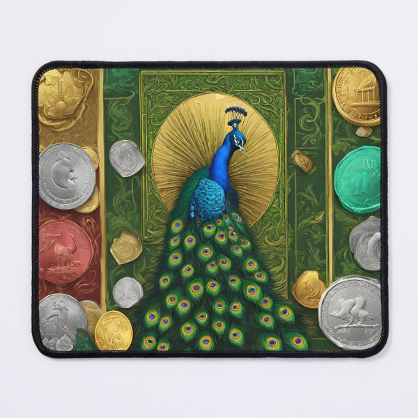 Item preview, Beautiful Blue Peacock and gold designed and sold by Sugar Wisdom .