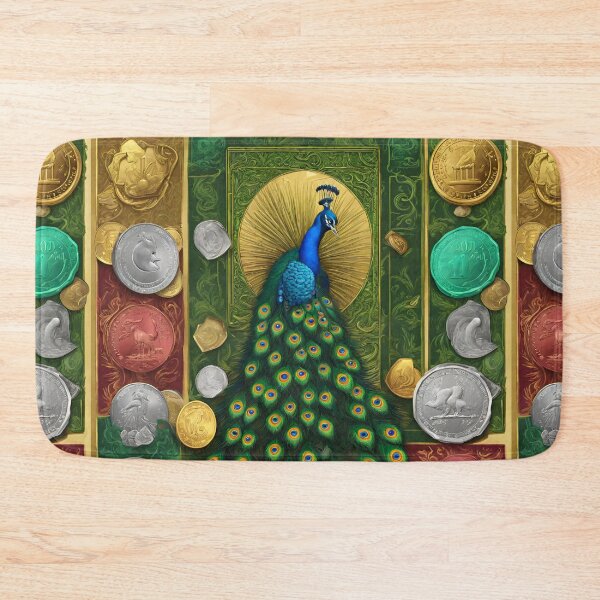 Item preview, Beautiful Blue Peacock and gold  designed and sold by Sugar Wisdom .