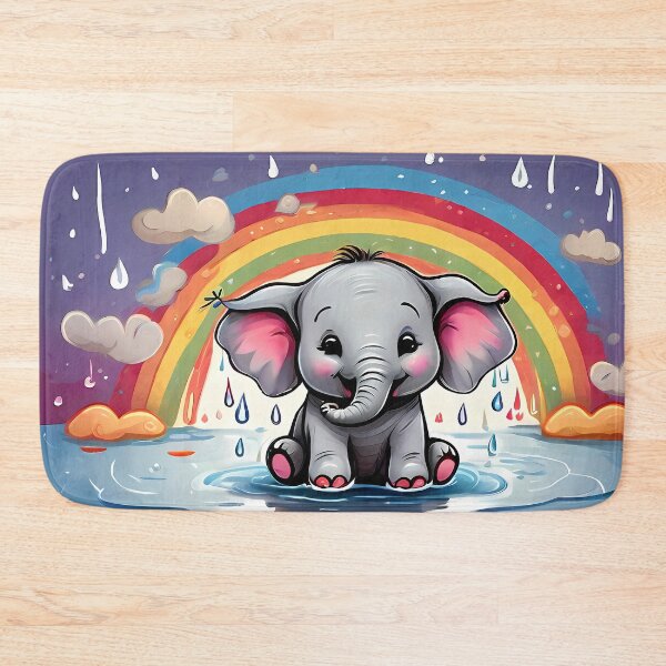 Item preview, Little elephant in the rainbow, cute, umbrela,cool, kids, animal designed and sold by Cyber Kids.
