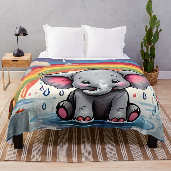 Item preview, Little elephant in the rainbow, cute, umbrela,cool, kids, animal designed and sold by Cyber Kids.