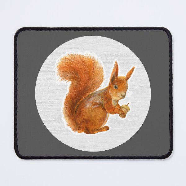 Item preview, Squirrel Watercolor Drawing designed and sold by LivingColorful.