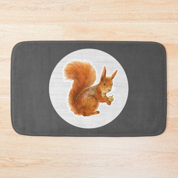 Item preview, Squirrel Watercolor Drawing designed and sold by LivingColorful.