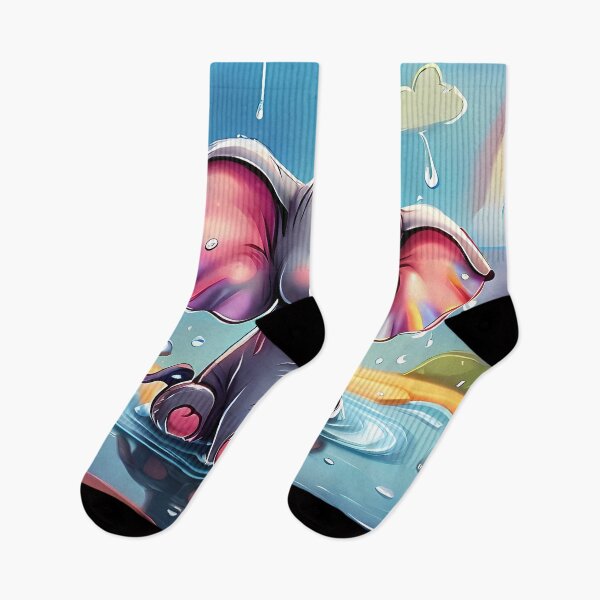 Item preview, Little elephant in the rainbow, cute, umbrela,cool, kids, animal designed and sold by Cyber Kids.