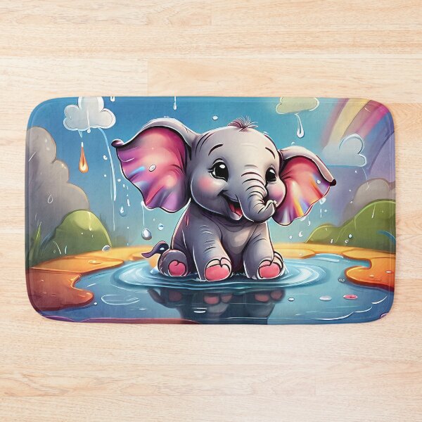 Item preview, Little elephant in the rainbow, cute, umbrela,cool, kids, animal designed and sold by Cyber Kids.