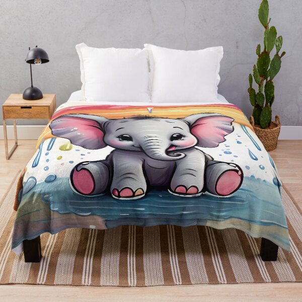 Item preview, Little elephant in the rainbow, cute, umbrela,cool, kids, animal designed and sold by Cyber Kids.