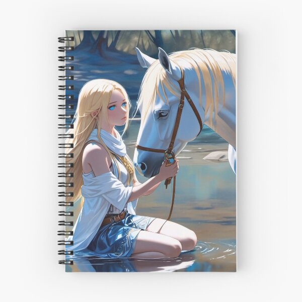 Item preview, Beautiful cowgirl with her horse  designed and sold by m-y-A-I-A-R-T-.
