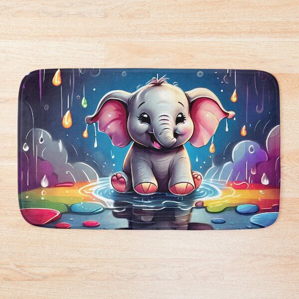 Item preview, Little elephant in the rainbow, cute, umbrela,cool, kids, animal designed and sold by Cyber Kids.