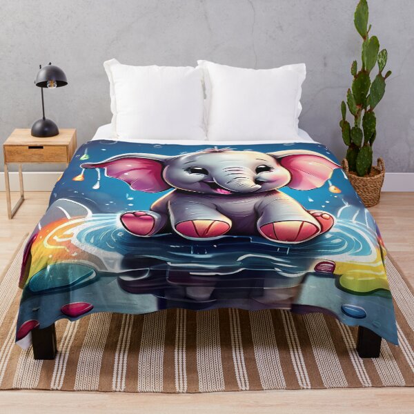Item preview, Little elephant in the rainbow, cute, umbrela,cool, kids, animal designed and sold by Cyber Kids.