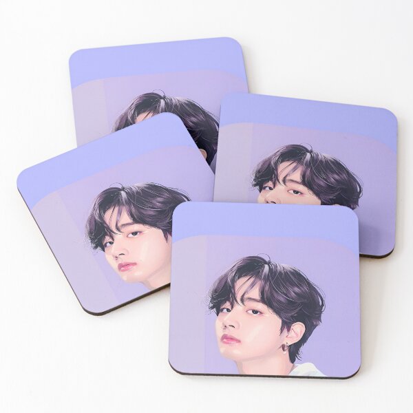 Item preview, BTS V Illustration Purple Background designed and sold by IdolinkEmporium.
