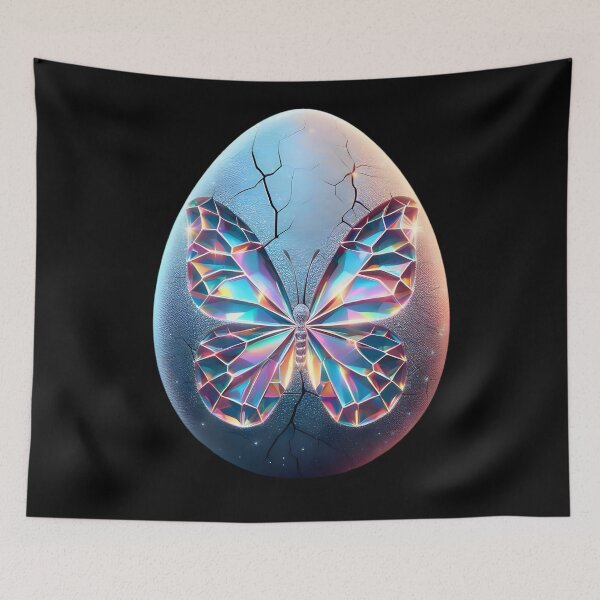 Item preview, Fluttering Elegance: A Cracked Butterfly's Tale designed and sold by AI-Only Creations.