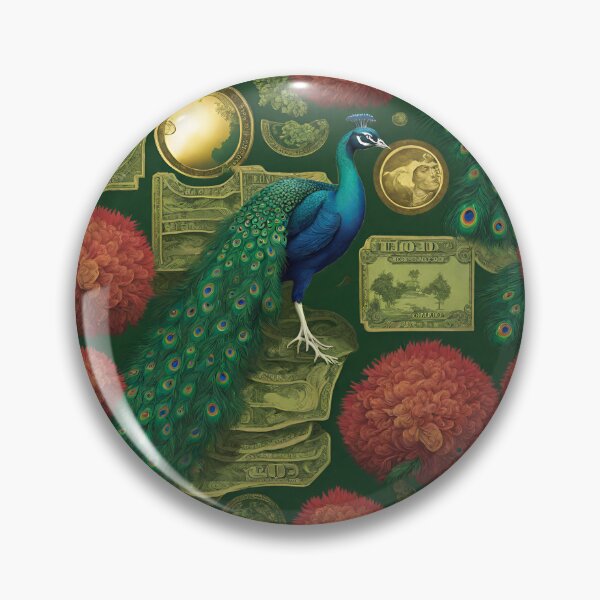 Item preview, Beautiful Blue Peacock and gold  designed and sold by Sugar Wisdom .
