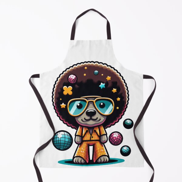 Item preview, Disco Dog with Afro and Sunglasses Illustration designed and sold by ImagineCorner.