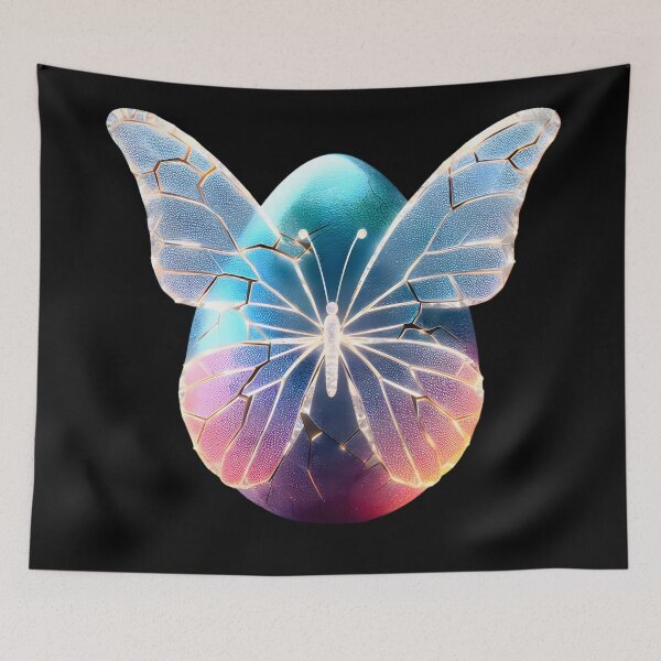 Item preview, Unveiling Beauty: The Butterfly's Cracked Cocoon designed and sold by AI-Only Creations.