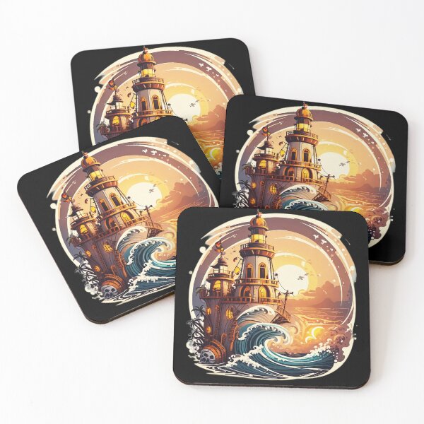 Item preview, Pirate Conquered Lighthouse at Sunset and Ocean Storm designed and sold by NautiChic.