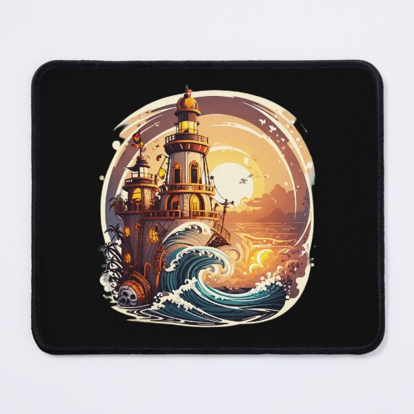 Item preview, Pirate Conquered Lighthouse at Sunset and Ocean Storm designed and sold by NautiChic.