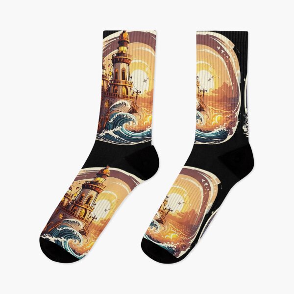 Item preview, Pirate Conquered Lighthouse at Sunset and Ocean Storm designed and sold by NautiChic.