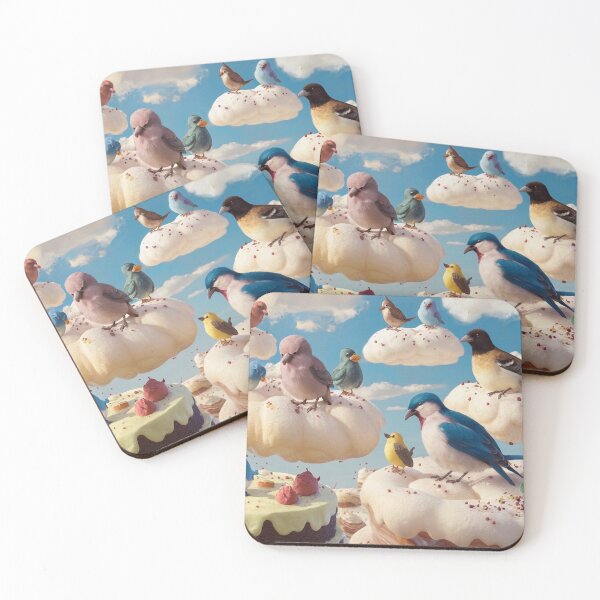 Item preview, Birds eating clouds made of cakes designed and sold by M-Y-A-R-T-.