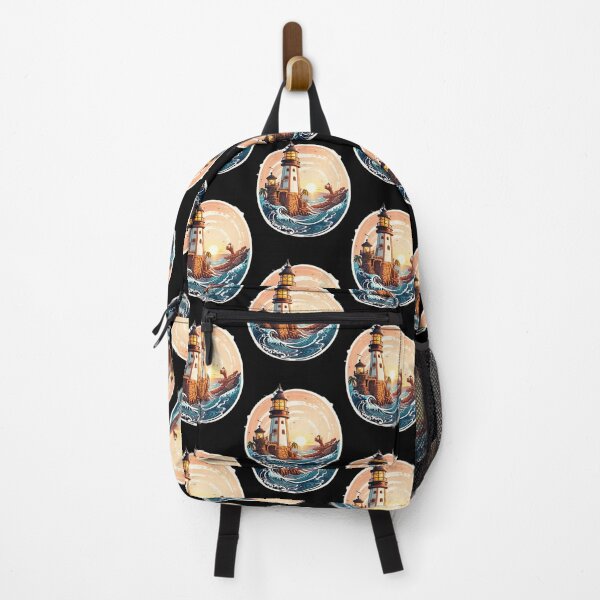 Item preview, Pirate Base Conquered Lighthouse at Sunset and Ocean Storm designed and sold by NautiChic.