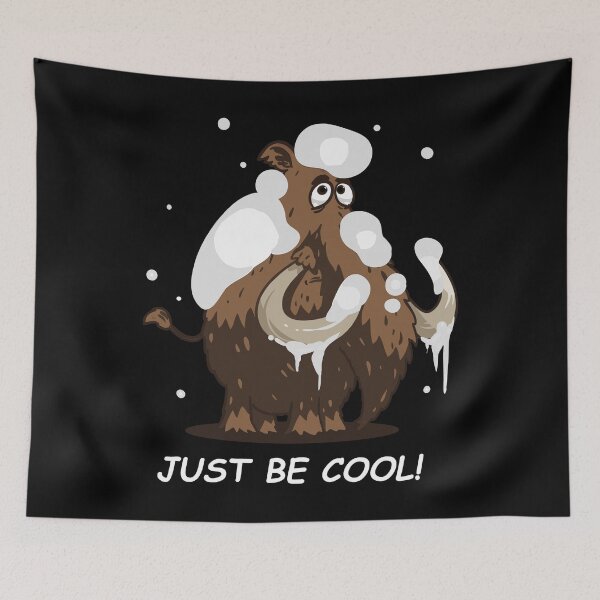 Item preview, The Cute Kawaii Just Be Cool Funny Adventures of the Woolly Mammoth: A Prehistoric Tale of Nature, Extinction, and Cavemen designed and sold by artworkathome.
