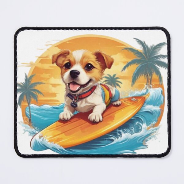 Item preview, Cute dog surfing designed and sold by catcraftss.