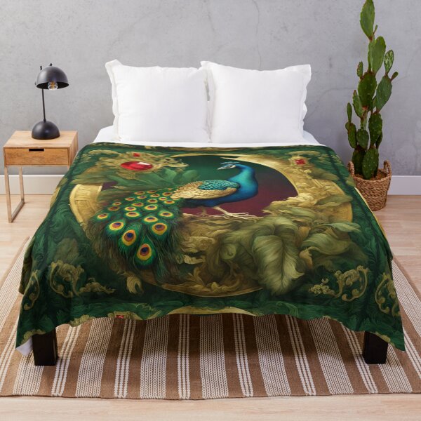 Item preview, Beautiful Blue Peacock and gold  designed and sold by Sugar Wisdom .