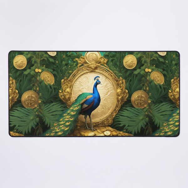 Item preview, Beautiful Blue Peacock and gold designed and sold by Sugar Wisdom .
