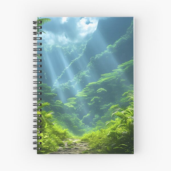 Item preview, Mystical sunrays piercing through lush forest designed and sold by Artessie.