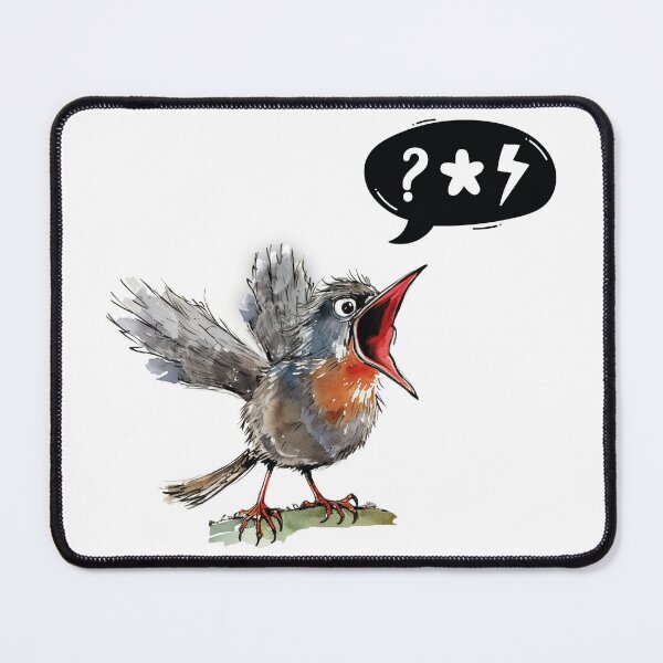 Item preview, Screaming bird %@!! designed and sold by BlackOwlCreate.