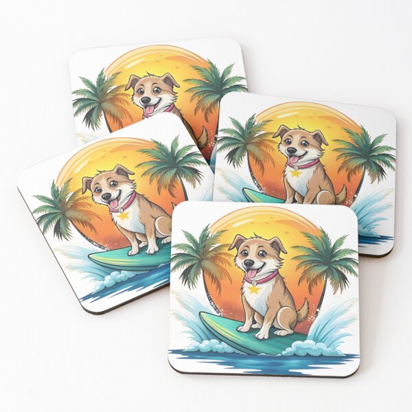 Item preview, Cute Dog Surfing designed and sold by catcraftss.