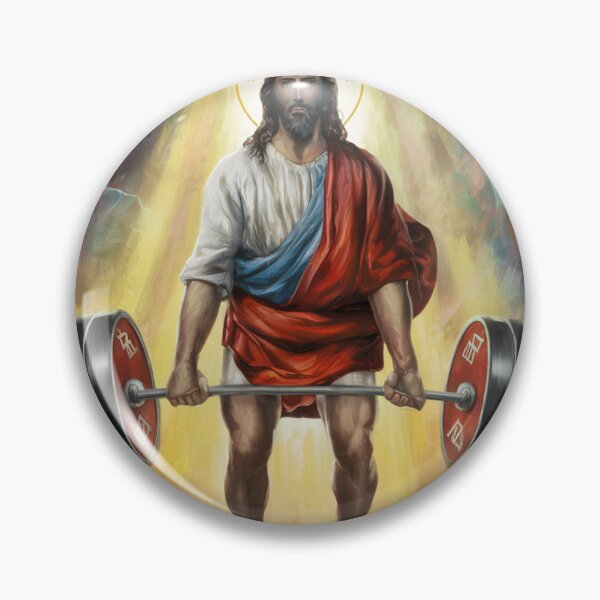 Item preview, "Jesus deadlifter". Funny Christian Painting  designed and sold by Obinne.