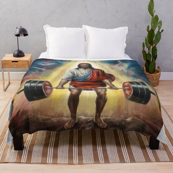 Item preview, "Jesus deadlifter". Funny Christian Painting  designed and sold by Obinne.