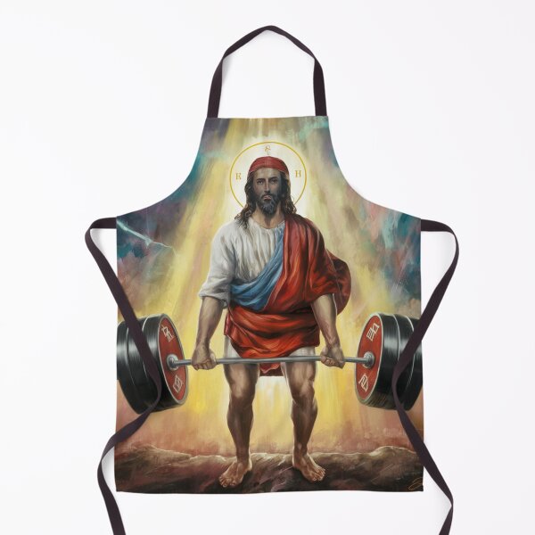 Item preview, "Jesus deadlifter". Funny Christian Painting designed and sold by Obinne.
