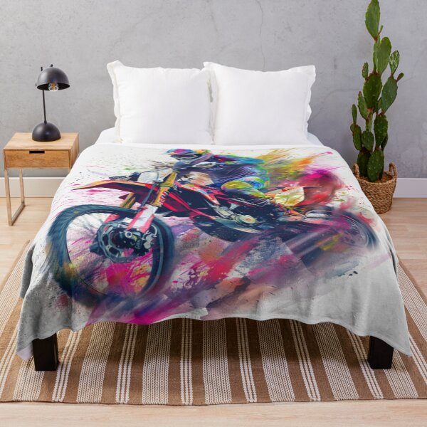 Item preview, Abstract motocross bike race vibrant colours  Active Outdoors Inspired Art designed and sold by CDC40.
