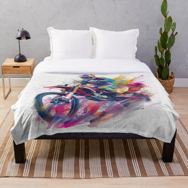 Item preview, Abstract motocross bike race vibrant colours  Active Outdoors Inspired Art designed and sold by CDC40.