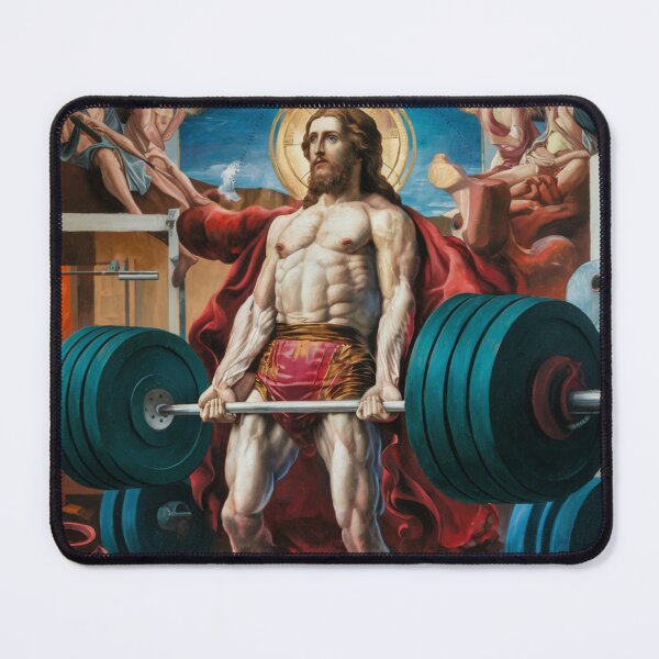 Item preview, "Jesus deadlifter". JESUS KEEPING FIT designed and sold by Obinne.
