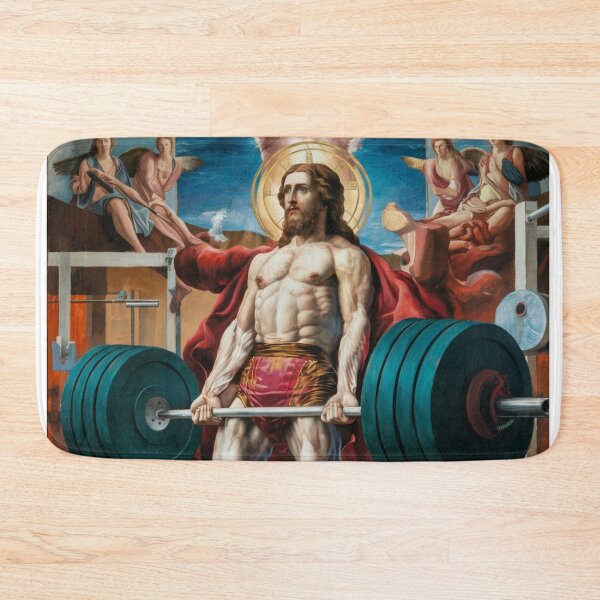 Item preview, "Jesus deadlifter". JESUS KEEPING FIT designed and sold by Obinne.
