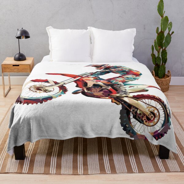 Item preview, Motocross rider performing jump geometric patterns Active Outdoors Inspired Art designed and sold by CDC40.