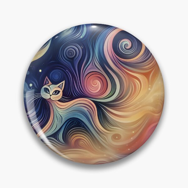 Item preview, Abstract Cat Space Design: Celestial Fusion Artwork designed and sold by PandaTShirtShop.