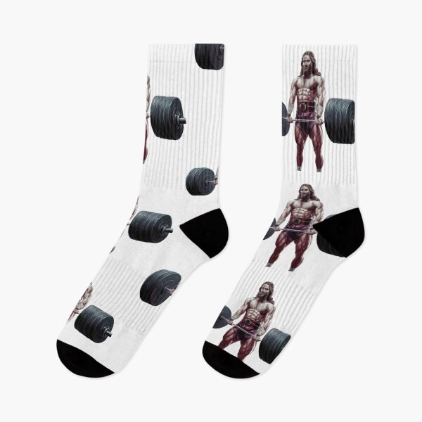 Item preview, "JESUS DEADLIFTER". JESUS WITH SIX PACK FUNNY  designed and sold by Obinne.