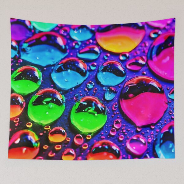 Item preview, Glowing Neon Water Drops designed and sold by Health And Fitness Posts e-Store.