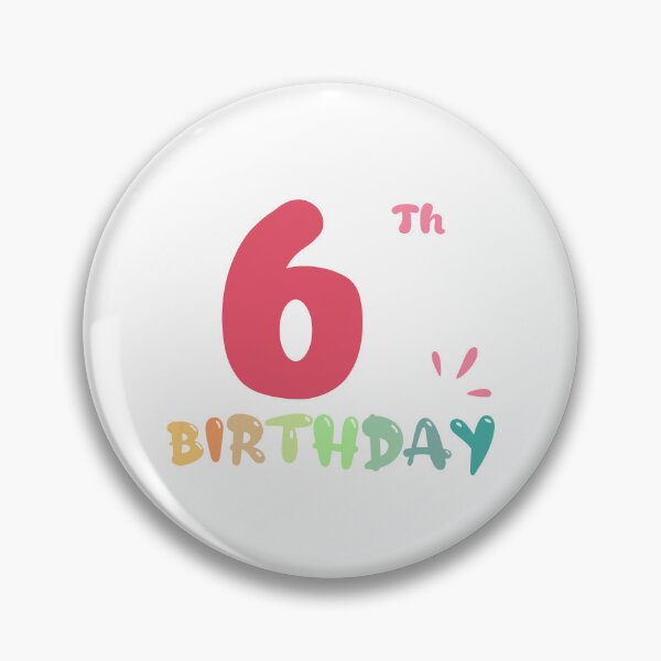 Item preview, Happy 6th Birthday designed and sold by SimpleP.